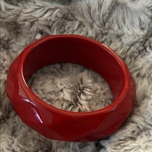 Bold Red Bangle Bracelet